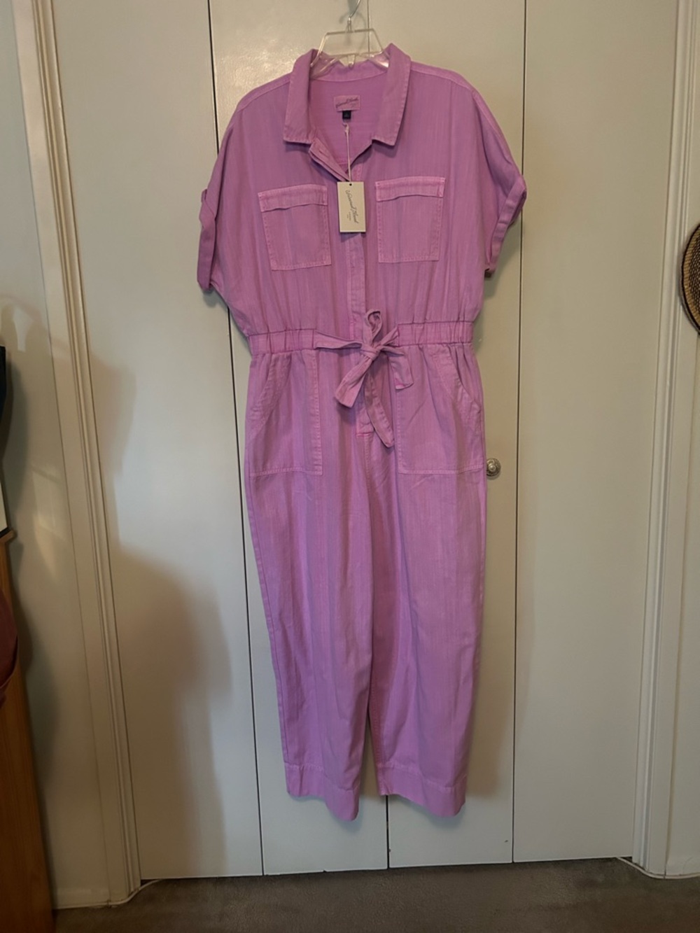 Universal Thread Lavender Utility Tie-Waist Jumpsuit
